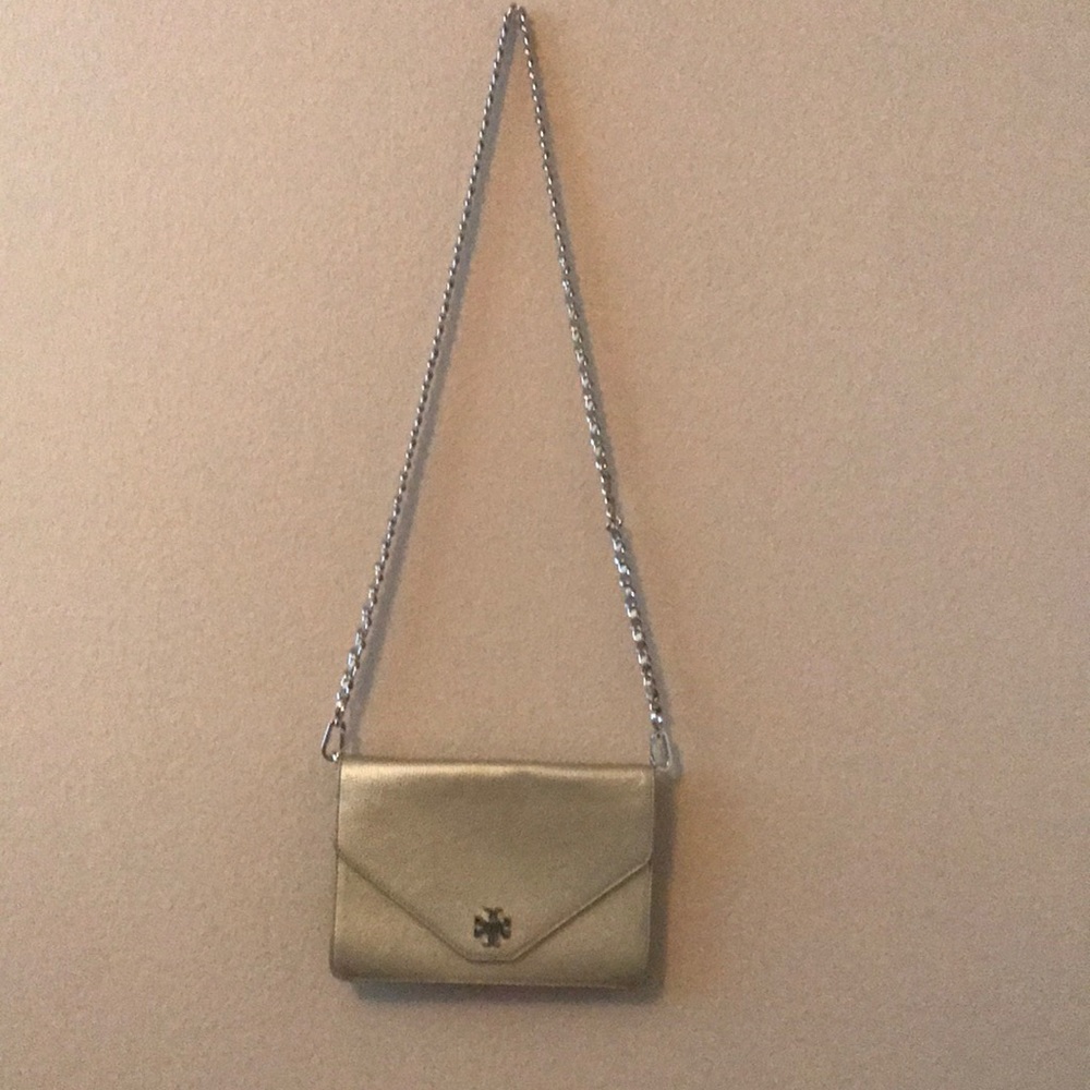 Authentic Tory Burch gold satchel